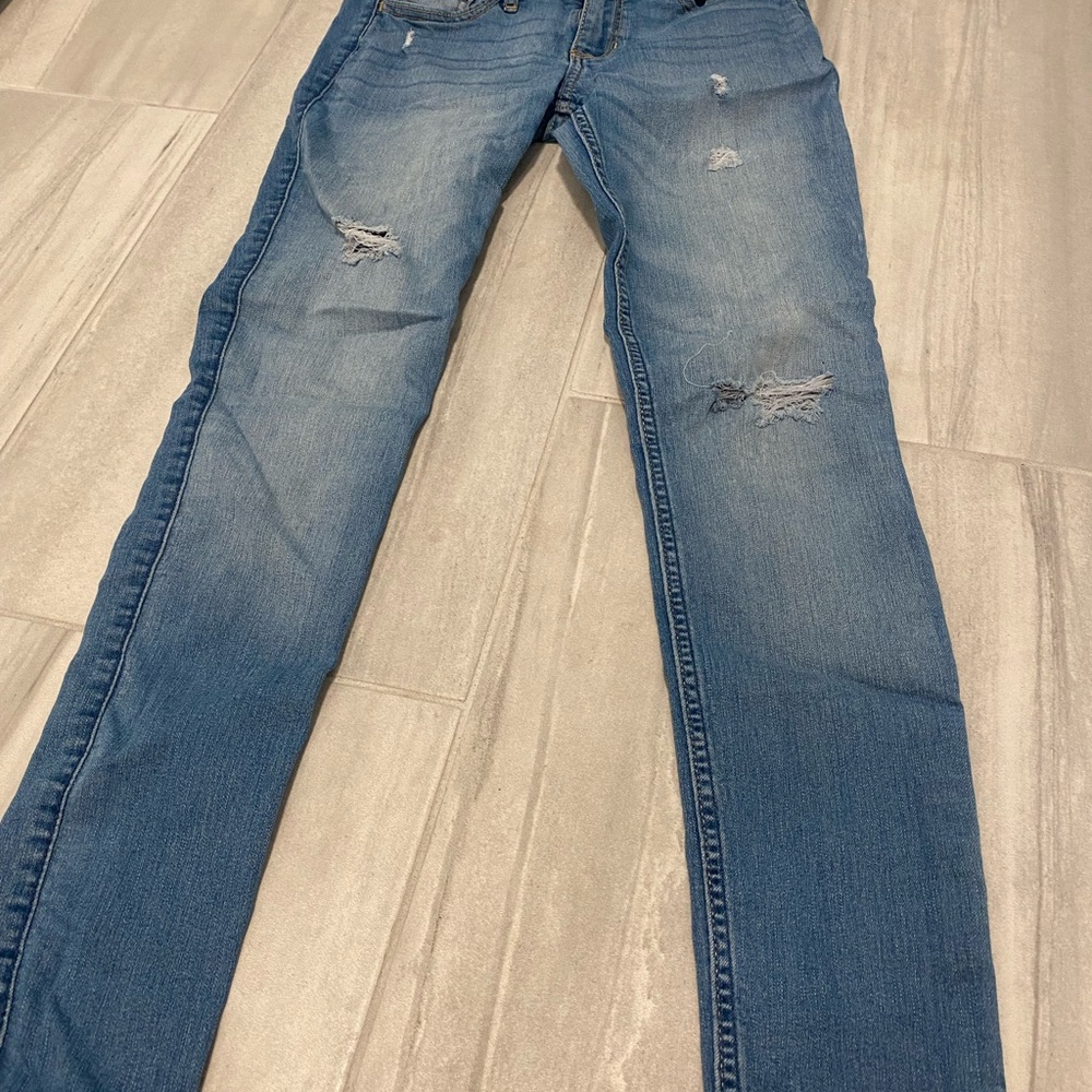 Hollister distressed super skinny jeans w 25 l 29